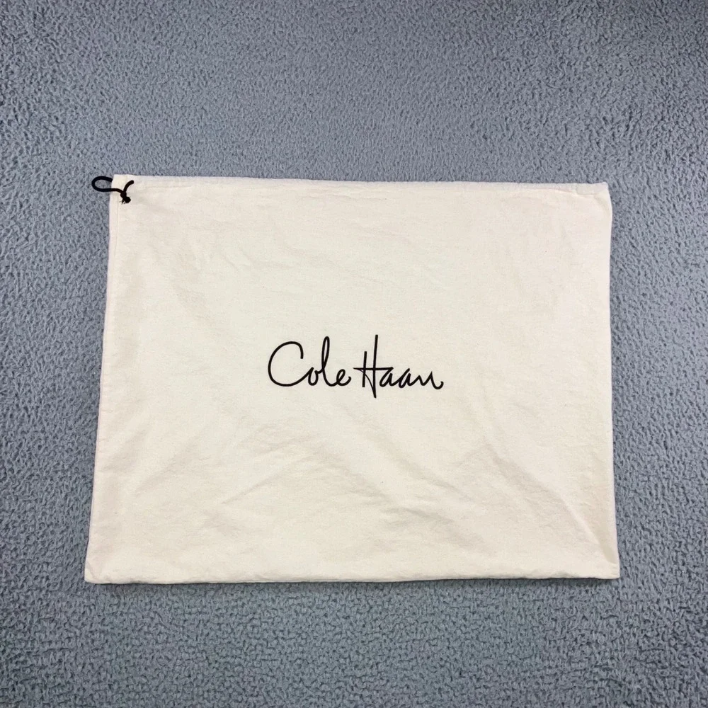 Cole Haan Dust Bag Canvas Drawstring Pouch for Shoes or Accessories Cream